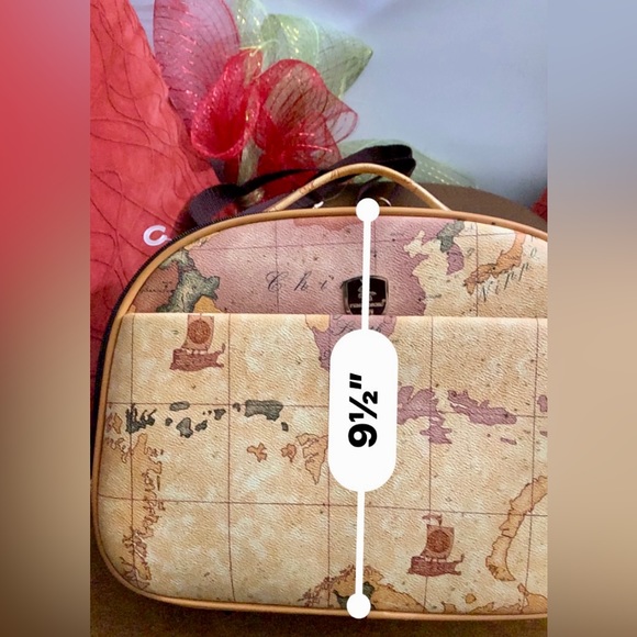 💼🧳FEMOOBORO TRAVEL BAG, LEATHER, MAP PRINT💼IITALY🧳#FEMO - Picture 17 of 17